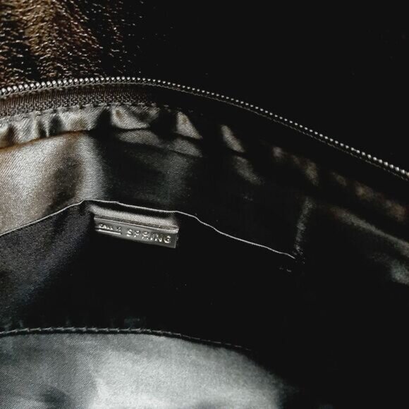 CALL IT SPRING Folded Clutch Textured Pleats Black Vegan Leather - Picture 12 of 14